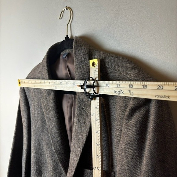 Mens‎ J Crew 44L Wool Blend Herringbone Blazer Sport Jacket Brown Two Button - Picture 9 of 13